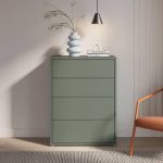 Alice Springs 4 Drawer Chest with Push-to-Open Drawers in Sage Green