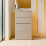 Alice Springs Tall 4 Drawer Chest with Push-to-Open Drawers in Taupe