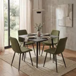 Femke Dining Chair in Olive Green Set of 4