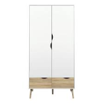 Oslo 4 Piece Bedroom Set White & Oak - Image 3