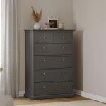Paris Chest of 6 Drawers in Matt Grey