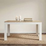 Bohol Extending Dining Table 160-207cm in Riviera Oak/White
