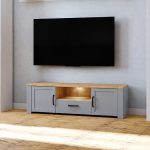 Bohol TV Unit Inc. LED Light in Riviera Oak/Grey Oak