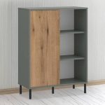 Darwin Sideboard 1 Door in Green/Oak