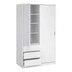 Naia Wardrobe with 1 Sliding Door 1 Door 3 Drawers - Image 4