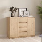 Naia Sideboard  4 Drawers 2 Doors in Jackson Hickory Oak
