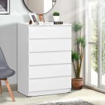 Fribo Chest Of 5 Drawers in Alpine White