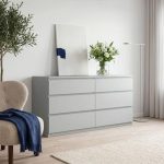 Edmore 6 Drawer Wide Chest in Light Grey