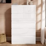 Naia Chest of 5 Drawers in White