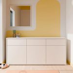 Alice Springs 3 Door 3 Drawer Sideboard with Push-to-Open Drawers in Sand