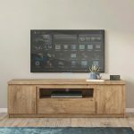Fribo 2 Door 1 Drawer 166cm Wide TV Cabinet in Oak
