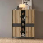 Arundel Wardrobe 4 Door 2 Drawer in Oak/Grey