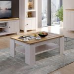 Celesto Coffee Table in White and Oak
