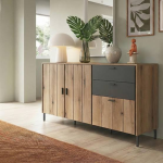 Arundel Sideboard 2 Door 1 Flap 2 Drawer in Oak/Grey
