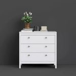 Madrid Chest 3 Drawers in White