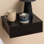 Avignon Square Bedside Table with 1 Drawer in Black - Image 2