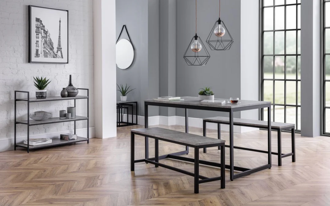 1573656147_staten-dining-table-2-benches-roomset_1080x Staten Dining Table + Staten Bench - Image 1