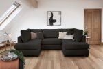 Carnaby Classic Sofa Black U Shape Corner - Image 2
