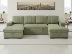Como Sofabed Green U Shape Corner