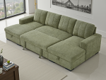 Como Sofabed Green U Shape Corner - Image 2