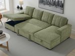 Como Sofabed Green U Shape Corner - Image 3