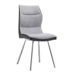 Zermatt Dining Chair (Grey PU with Grey Fabric) - Image 3