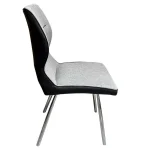 Zermatt Dining Chair (Grey PU with Grey Fabric) - Image 6