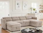 Capri Sofabed Beige U Shape Corner