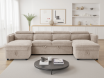 Capri Sofabed Beige U Shape Corner - Image 2