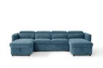 Capri Sofabed Blue U Shape Corner - Image 5