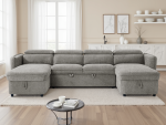 Capri Sofabed Grey U Shape Corner - Image 2