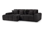 Jacob Sofa Black Left Hand Facing Corner - Image 4