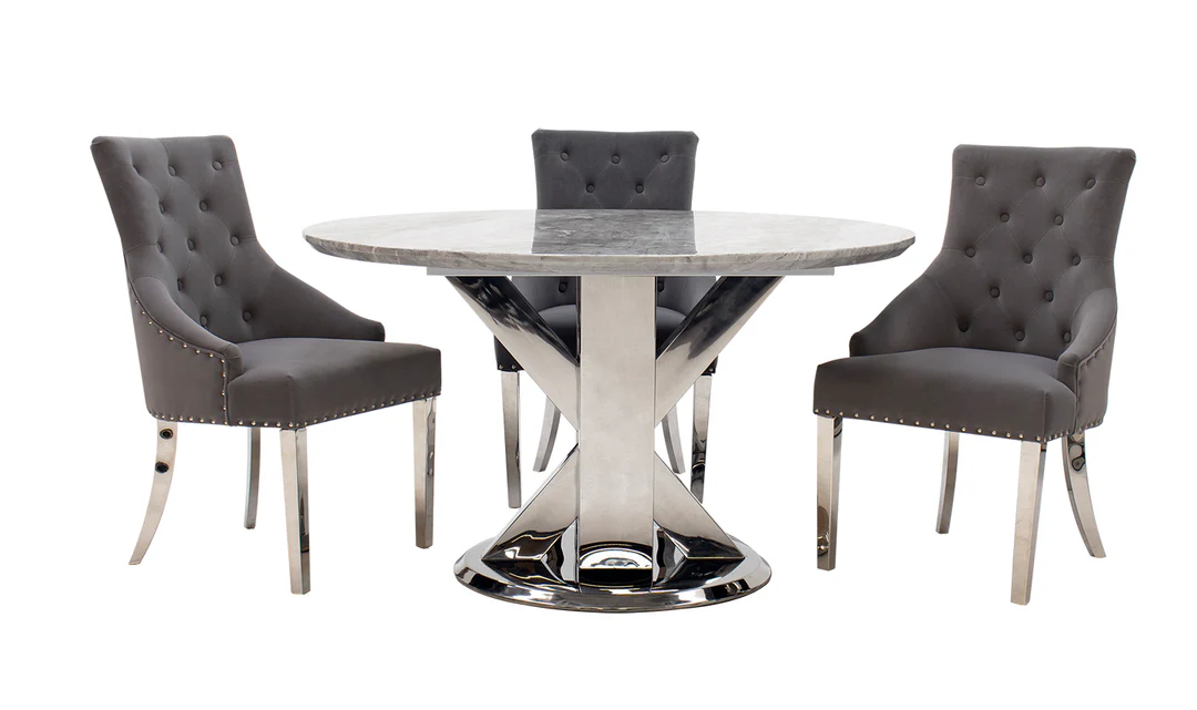 TremmenRoundDiningTablewithEstelaChairs_1080x Tremmen Round Dining Table - Image 1