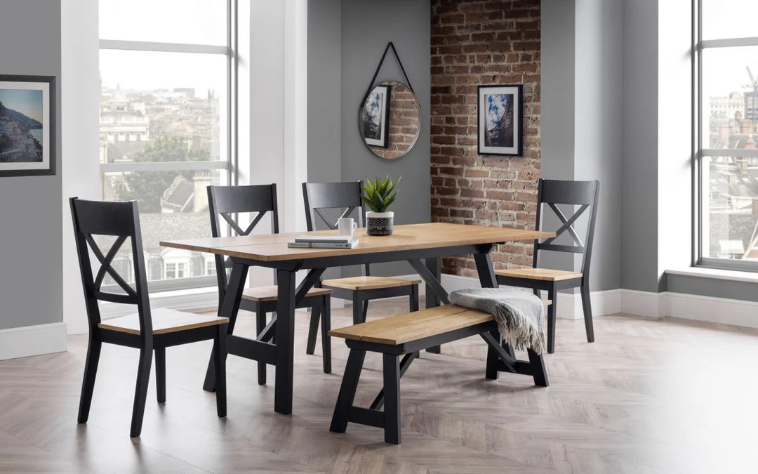 hockley-dining-table-bench-4-chairs-roomset_1080x Hockley Dining Table - Image 1