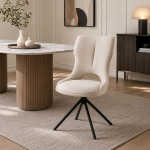 Roseland 360 Swivel Beige Dining Chair