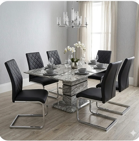 image 36 Atlantis Dining Table + 6 Atlantis Chairs - Image 1