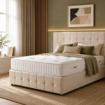 Chesterfield Ottoman Storage Divan Bed – With 24-Inch Headboard – Upholstered Storage Base, Handmade in UK