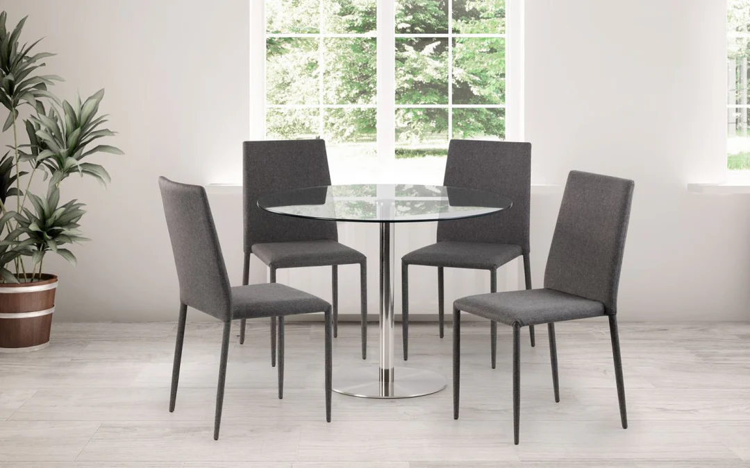 milan-table-4-grey-fabric-jazz-chairs-roomset_1080x Milan & Jazz Grey Dining Set - Image 1