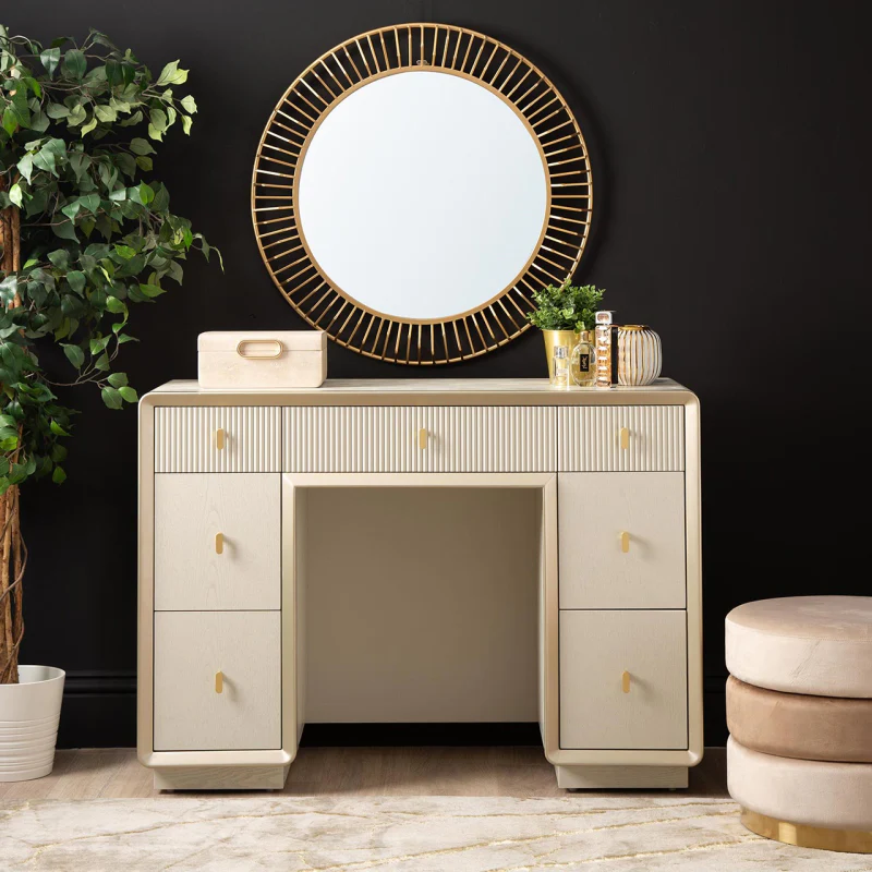 rsz_5c3f97d9626d4b03a5daf9c05b282f6f_900x Amelie Cream Elm 7 Drawer Dressing Table - Image 1