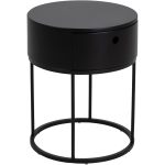 Polo Round Bedside Table in Black - Image 2