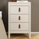 Barcelona Bedside Table 3 Drawers in Cashmere