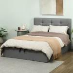HOMCOM Double Ottoman Bed with Gas Lift Storage