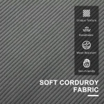 HOMCOM Small Two-Seater Corduroy Sofa - Grey - Image 6