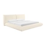 Romp 100% Recycled Linen Super King Bed – Cream Sustainable Upholstery - Image 2