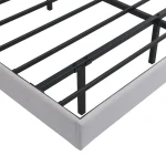 Upholstered Double Bed with Headboard Storage, LED Light Strip and Reading Light – Grey - Image 11