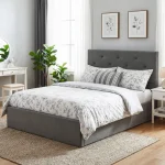 HOMCOM Double Ottoman Bed with Gas Lift Storage for 140 x 190 cm Mattress