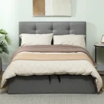 HOMCOM Double Ottoman Bed with Gas Lift Storage - Image 4