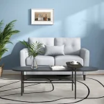 HOMCOM 2 Seater Sofa 140cm Light Grey Tufted Fabric Loveseat - Image 2