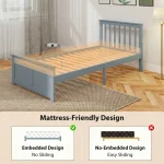 HOMCOM Single Wooden Storage Bed with Drawers - Image 6