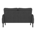 Modern 2 Seater Corduroy Sofa with Side Storage Pockets – Gray - Image 11